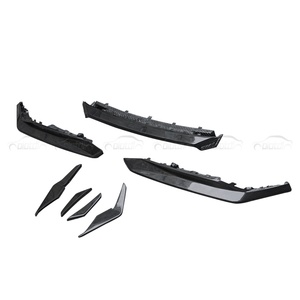 Dry Carbon Fiber Front Bumper Chin Lip Fins Spoiler Winglet <b>Splitter</b> Canards Trims for Audi R8 Auto Tuning - Product Image 3