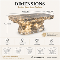 Usine OEM/ODM pour la fabrication sur mesure de tables à manger et de tables basses en résine transparente de luxe pour villas