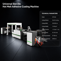 Machine de revêtement adhésif thermofusible à fente universelle pour sacs de colisage/fournitures médicales/tissus non tissés/BOPP/PET/PE
