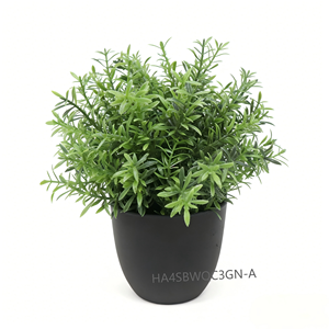 Bonsaï artificiel de 24 cm, type <span class=keywords><strong>romarin</strong></span>, en pot noir, pour décoration de petits espaces, étagères et jardins - Product Image 6