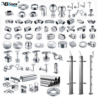 Balustrades en acier inoxydable Mains courantes Accessoires Escalier Balcon Garde-corps Accessoires Main courante en acier inoxydable Raccord