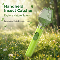 Jouet éducatif d'aventure en plein air STEM transfrontalier : louche à insectes avec loupe pour enfants de 2 à 4 ans, logo T2 personnalisé, en plastique