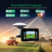 RICOEL Robuste 7 pouces Pass to Pass Précision 20cm Écran tactile IPX7 Étanche Système de navigation GPS pour tracteur Android
