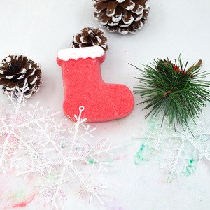 定制圣诞沐浴炸弹，带有简洁的树雪花代表包装风味沐浴嘶嘶声 - Product Image 3