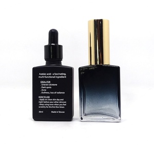 ขวดหยดสี่เหลี่ยมสีอำพันขุ่นแบบกำหนดเอง 30 มล. ขวดหยดแก้วสีน้ำตาลอำพันขุ่นสี่เหลี่ยมผืนผ้าสีดำ - Product Image 6