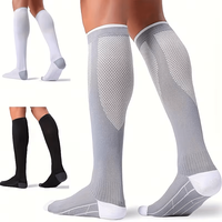 Chaussettes de compression unisexe 20-30 mmHg, haute qualité, tricotées, respirantes, antibactériennes, pour le sport, automne