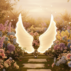Wedding <strong>Stage</strong> <strong>Props</strong> Luminous Led Decorative Lights Floor Aisle Angel Wings Lights for Wedding Backdrop Decoration - Product Image 1