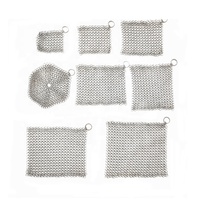 Vente chaude Acier Inoxydable Anneau Maille Chainmail Fonte Nettoyant Épurateur Avec 4 5 6 7 8 9 Pouces