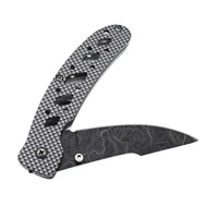 Couteau de poche pliant en acier inoxydable 3Cr13 Camo Coated Carbon Fiber Liner Lock with Belt Clip Colorful Foldable Knife for women