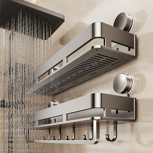 Estante de Almacenamiento con Ventosa Autonómica de 18 Pulgadas, Rectangular, para Baño, Montaje en Pared, Duradero, Instalación sin Taladro - Product Image 2
