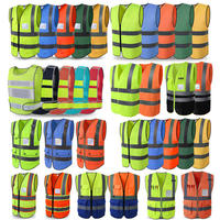 Veste de chantier multifonctionnelle, vêtement haute visibilité, gilet en maille polyester, veste de sécurité haute visibilité, gilet de sécurité réfléchissant