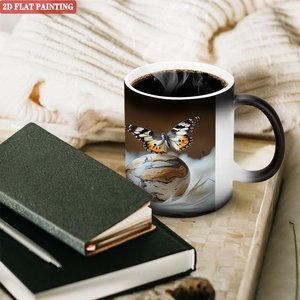 Custom Printed Magic Mug <b>Ceramic</b> 11oz Frosted Black Heat Sensitive Blank <b>Cup</b> - Product Image 3