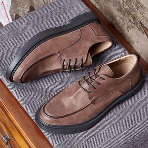 รองเท้าลำลองผู้ชายพื้นนิ่ม1 2025, รองเท้าหนังลำลองสไตล์อังกฤษสำหรับนักธุรกิจชายสไตล์เกาหลี - Product Image 2