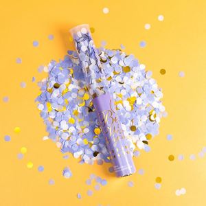 Nouveau produit en stock Canon à main de 40cm de déchets de papier colorés prêts à l'emploi pour la décoration de fête d'anniversaire de mariage - Product Image 4