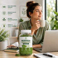 Complément alimentaire en gommes de Moringa probiotiques de qualité supérieure, marque privée, vente en gros OEM