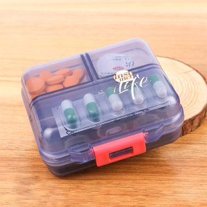 Caja de medicina portátil duradera, organizador de pastillas semanal con múltiples compartimentos de plástico ABS, pastillero versátil para organizar medicamentos - Product Image 5