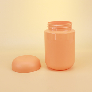 Customized Orange PET <b>Plastic</b> Protein Supplement Storage Container Empty <b>Jars</b> for Protein Powder Packaging with Screw Cap - Product Image 2