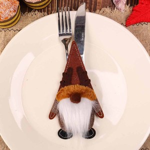 HAOXUAN Filzbesteck-Set mit Niedlichem Gesichtslosen Weihnachtsmann-Design für Weihnachtstischdekoration, Herkunft Zhejiang - Product Image 4