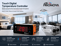 Système d'air frais Frionova à commande double chaud/froid avec commutation automatique, pièces de réfrigération, thermostat numérique CVC