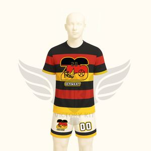 Conjunto de Camiseta y Pantalones Cortos de Fútbol con Diseño Temático de Alemania 2026, Nombre y Número Personalizados, Uniforme de Fútbol - Product Image 1