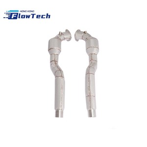 Downpipe sport FlowTech à haut débit en acier inoxydable T304 avec isolation thermique pour Maserati GranTurismo 4.2 4.7 F1 - Product Image 1