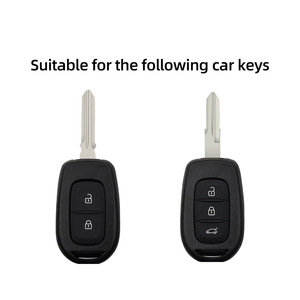 Étui de clé de voiture en alliage de zinc à <span class=keywords><strong>3</strong></span> boutons pour Renault Kadjar Koleos Megan, housse douce au toucher, matériau de qualité supérieure, housse de télécommande - Product Image 3