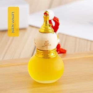 Vente en gros de 10ml parfum de voiture <span class=keywords><strong>gourde</strong></span> suspendue accessoire intérieur noir/semi-noir liège étanchéité sérigraphié parfum pendentif - Product Image 6