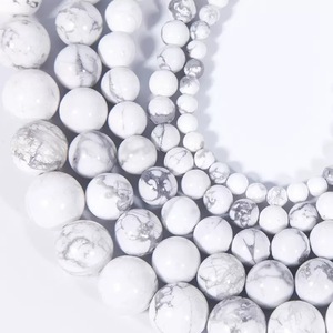 Perline in Pietra Naturale di Alta Qualità, Turchese Bianco e <span class=keywords><strong>Howlite</strong></span>, Accessori Rotondi per Creazione di Gioielli e Braccialetti - Product Image 3