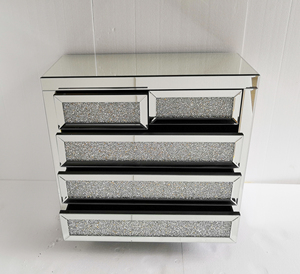 Tiroirs tactiles automatiques, coiffeuse en diamant, avec miroirs scintillants, meuble pour chambre à coucher, 4 pièces - Product Image 4