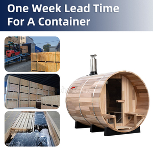 Sauna <span class=keywords><strong>de</strong></span> Barril Económica para 6 Personas, Nueva, <span class=keywords><strong>de</strong></span> <span class=keywords><strong>Madera</strong></span> <span class=keywords><strong>de</strong></span> Cedro Rojo Canadiense Puro, Sauna Exterior con Estufa <span class=keywords><strong>de</strong></span> Leña <span class=keywords><strong>y</strong></span> Ducha - Product Image 6