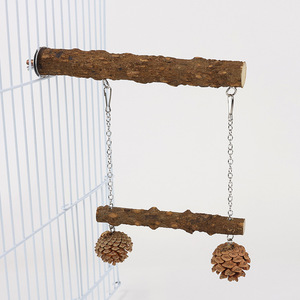 Stazione di gioco in legno di salvia per pappagalli, con altalena, anello giocattolo e struttura per arrampicata per gabbie per <span class=keywords><strong>uccelli</strong></span> - Product Image 5