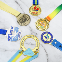Personnalisé 2D 3D Logo Métal Marathon Course Lutte Taekwondo Judo Médaille Sport Prix Médaillon Honneur Victoire Médailles