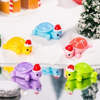 Nouvelle conception de casquette de Noël en résine, ornement tortue, moules en résine pour tortues de Noël, artisanat en résine animaux de Noël pour la décoration