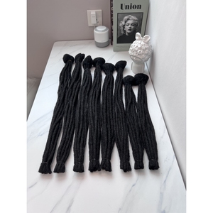 Extensions de <span class=keywords><strong>dreadlocks</strong></span> en cheveux humains 100% naturels, couleur noir naturel, pour tressage et crochet – Meilleures ventes - Product Image 2