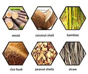 Joli panneau mural en charbon de bambou faisant la machine Machine de fabrication de charbon de bois dur Machine de fabrication de charbon de bois en coquille de palme - Product Image 5