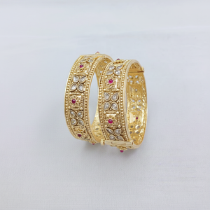PADMAWATI Private Limited Luxury Tungsten Gold Plated Original Multi Color Women's <b>Bangles</b> Set <b>Indian</b> Bridal Wedding Anniversary - Product Image 2