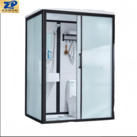 Baño Móvil Portátil Moderno y Transpirable con Panel Sándwich, Duradero para Campamentos al Aire Libre, Hospitales, Centros Comerciales y Áreas Públicas