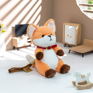 Llavero de peluche de zorro de dibujos animados, colgante para bolso de niña, adorno personalizado, figura de anime kawaii, juguetes de peluche con relleno de algodón PP - Product Image 5