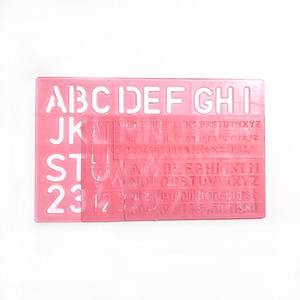 Home Diy Scrapbook Plastic Stencil Set Letter and Number Kids <b>Drawing</b> Tools Alphabet Templates 4pcs - Product Image 6
