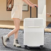Nouveauté : Valise vintage multifonctionnelle avec chargement USB et ouverture frontale pour ordinateur portable