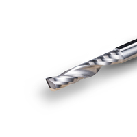 Fraise en spirale à une dent en carbure monobloc à coupe ascendante pour routeur CNC, pour la découpe d'acrylique et de bois, fraise en acier au tungstène