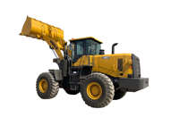 Chargeuse sur pneus de marque WORLD de 5 tonnes avec moteur Cummins, godet de 3 m³, haute efficacité, puissance nominale de 160 kW, fourche à palettes et grappin