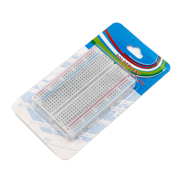 Breadboard 400 Contatti Senza Saldatura - Piastra Prototipazione Per Circuiti Elettronici, Arduino, Raspberry