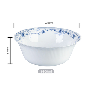Shulopal cucina Vintage scodella zuppa opale vetreria OEM decalcomania <span class=keywords><strong>Indiao</strong></span> Ramen ciotola di vetro ciotola di insalata stoviglie - Product Image 4