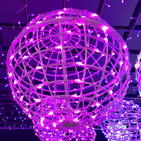 Boule de lanterne d'arbre suspendue de 20 cm à 50 cm avec globe de Noël LED, indice de protection IP65, pour la décoration de paysages, de rues, de jardins et de mariages
