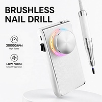 Perceuse à ongles portable sans fil 30000 tr/min, rechargeable, faible vibration, professionnelle pour salon et usage domestique, manucure et pédicure