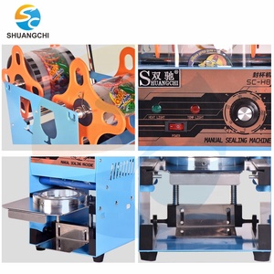 Halbautomatische 90/90mm Durchmesser <span class=keywords><strong>Bubble</strong></span>-Tea-Becher-Versiegelungsmaschine für 500 Becher, 50-250 Grad, günstiger Preis, hergestellt in China, für Papierbecher - Product Image 6