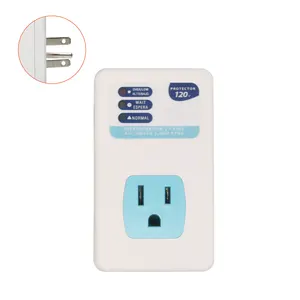 Protector de voltaje de 120V, 10A, rango de voltaje 170-265V, retardado durante 3 minutos protectores de voltaje integral