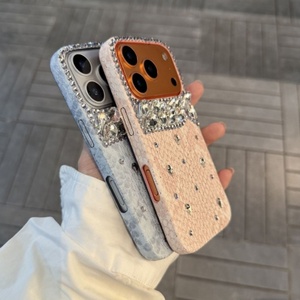 Luxury diamond fish scale snake leather phone case for iPhone 11-17 pro max hard protect back <b>cover</b> factory wholesale accessory - Product Image 3