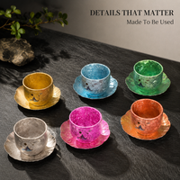 Tasse à thé en titane à double paroi personnalisée pour la dégustation à domicile et au bureau, avec un ensemble de tasses colorées en forme d'œuf, approvisionnement en marque privée